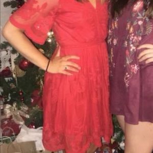 Altard State Red Lace Dress Size S. Worn Once.